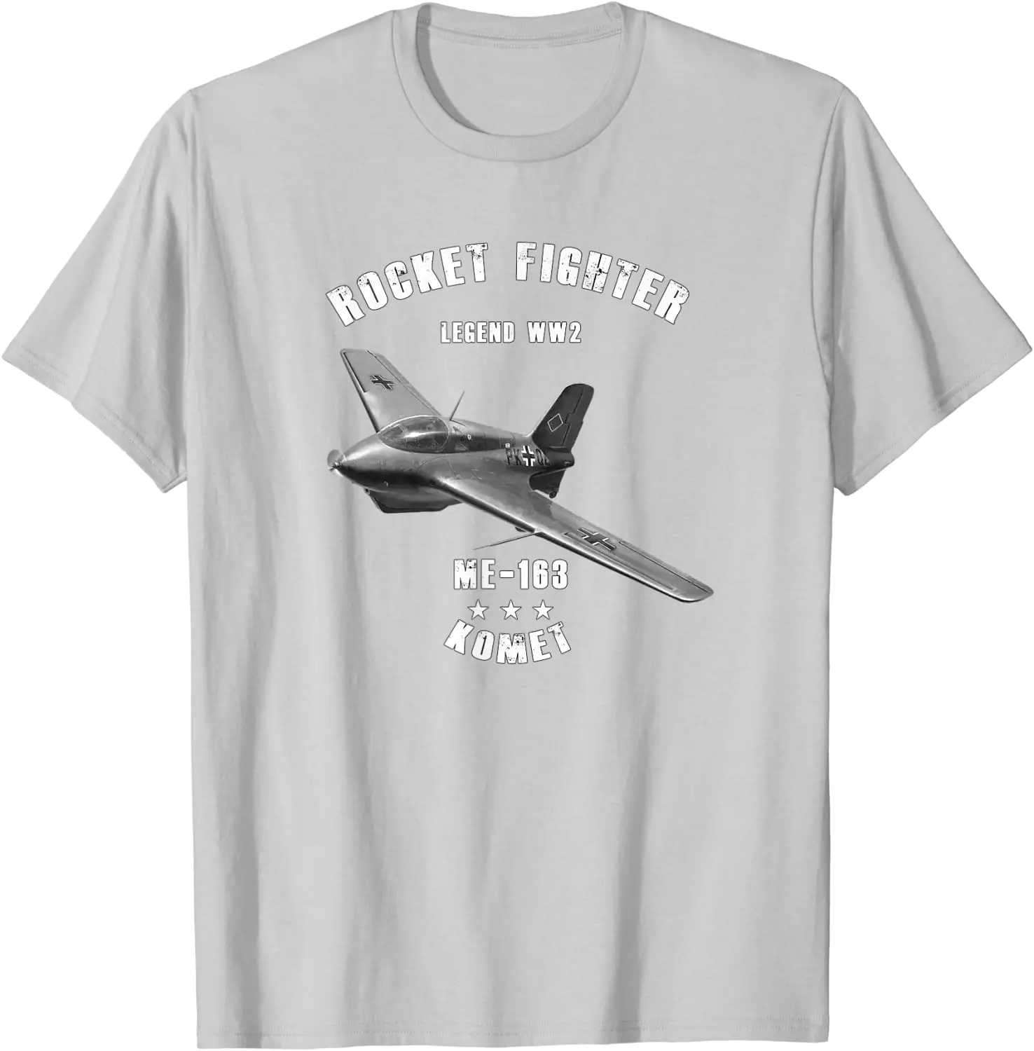 WWII German Military Aircraft Me-163 Komet Rocket Fighter T-Shirt. Summer Cotton O-Neck Short Sleeve Mens T Shirt New S-3XL