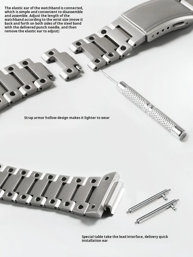 Для Casio маленький квадратный DW5600 DW-5600 GW-M5610 GW-B5600 модифицированный корпус из нержавеющей стали + ремешок мужской металлический костюм аксессуары для часов