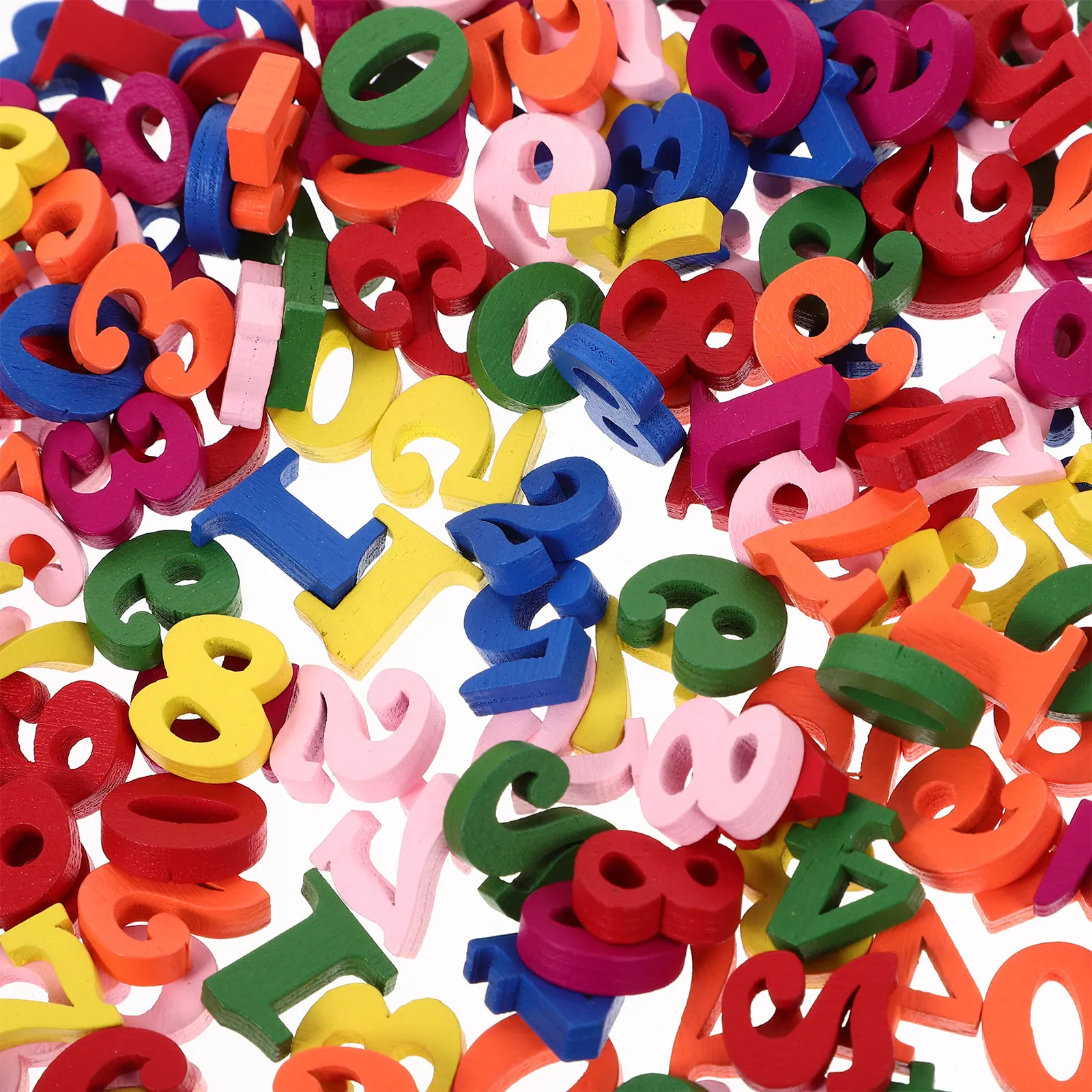 

200 Pcs Wooden Numbers Craft Decor DIY Desk Accessories Wear Resistant Party Decorations Home Office Sewing Tools