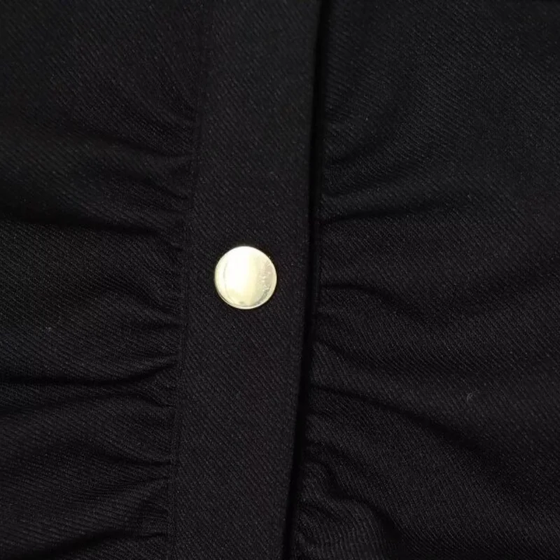 المرأة الخصر سترة مستقيمة مطوي فستان طويل الأكمام المفتوحة غرزة سيدة فستان أنيق موضة سليم صالح بدوره إلى أسفل طوق الشارع الشهير #6