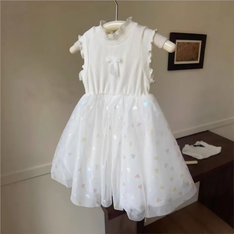 Newborn Baby Girl Princess Cotton Lace Bow Dress Sleeveless Infant Toddler Child Vintage Tulle Vestido Summer Baby Clothes 0-2Y
