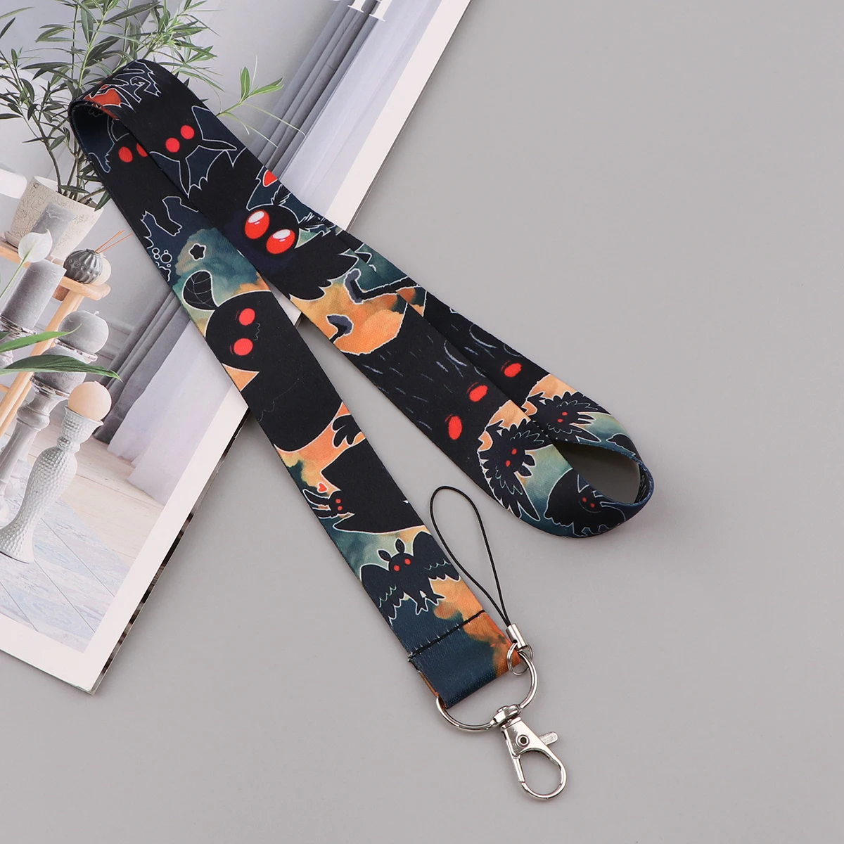 Terrifying Moth Man Lanyard For Keys chain Card Cover Badge Holder Keychain for Keyring Accessories Jewelry Gifts