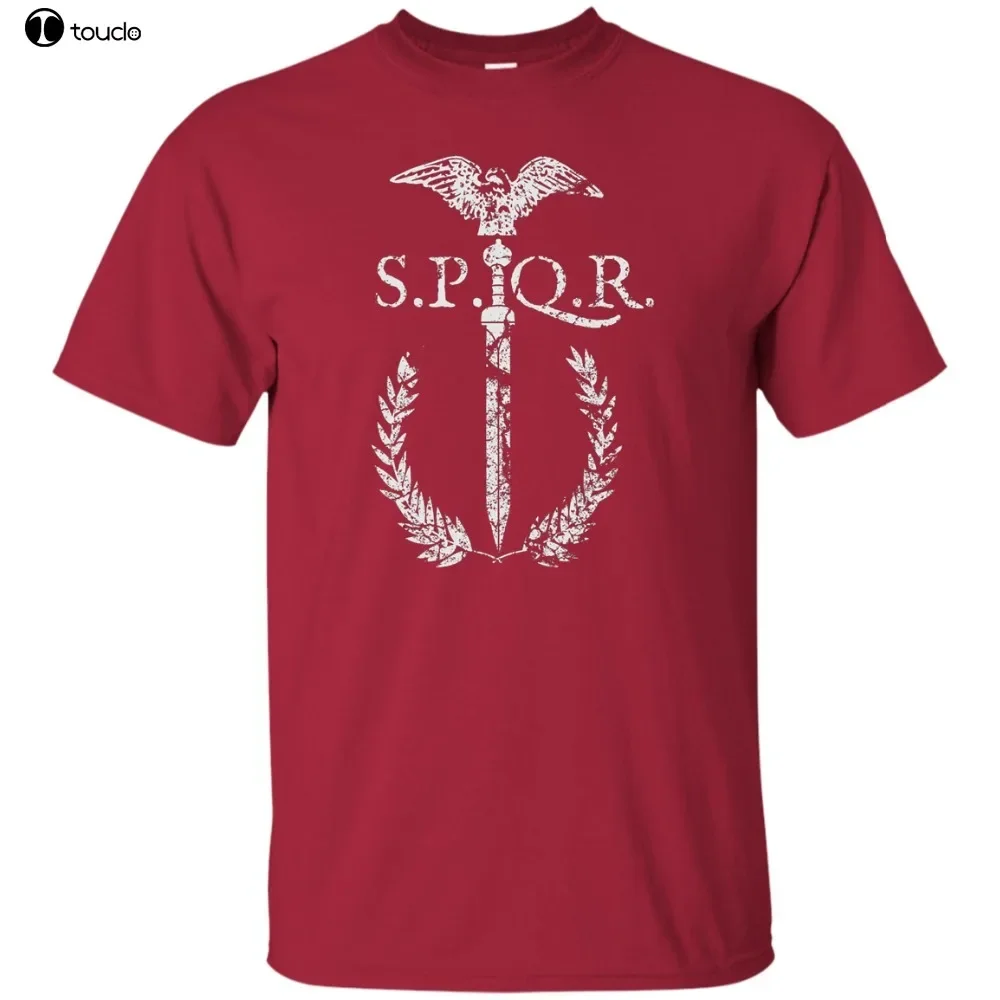 Spqr Roman Gladius Eagle Rome Empire Wreath Sword Legion Gladiator Emblem 2019 Men T Shirt Fashion O-Neck Homme Create T Shirt