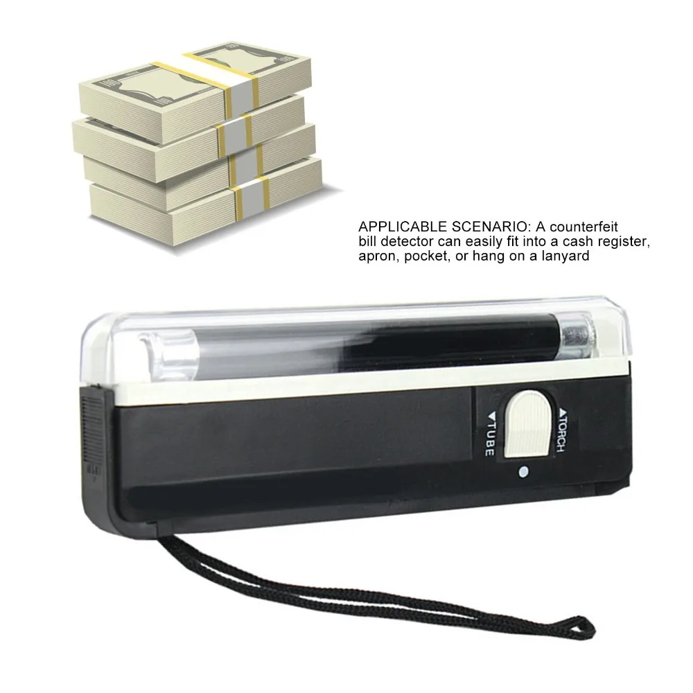 Handheld ABS Money Detector 4W Power Violet Light Banknote Detector T5 Lamp Portable Design Bill Tester Money Testing