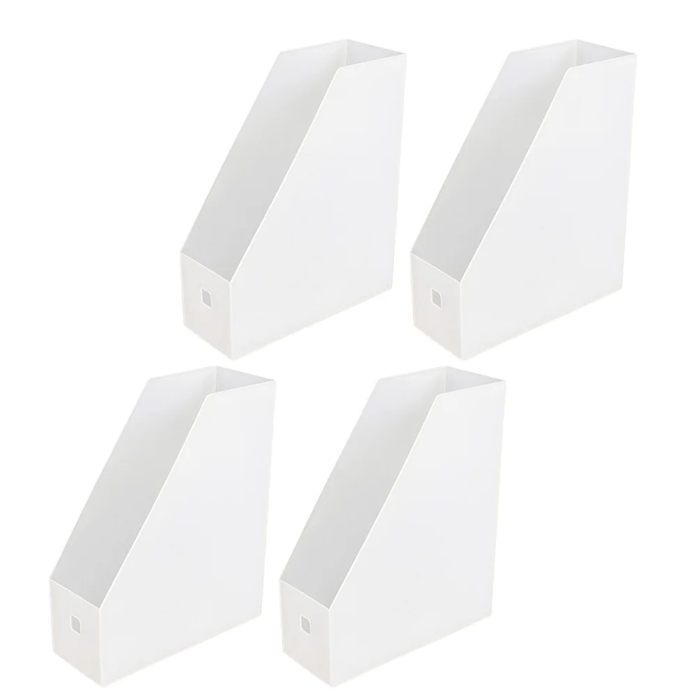 4 قطعة صندوق منظم الملفات تخزين بلاستيكي للمنزل والمكتب وثيقة مجلة كتب مرتبة رف مكتب حامل نظام حفظ الملفات #4