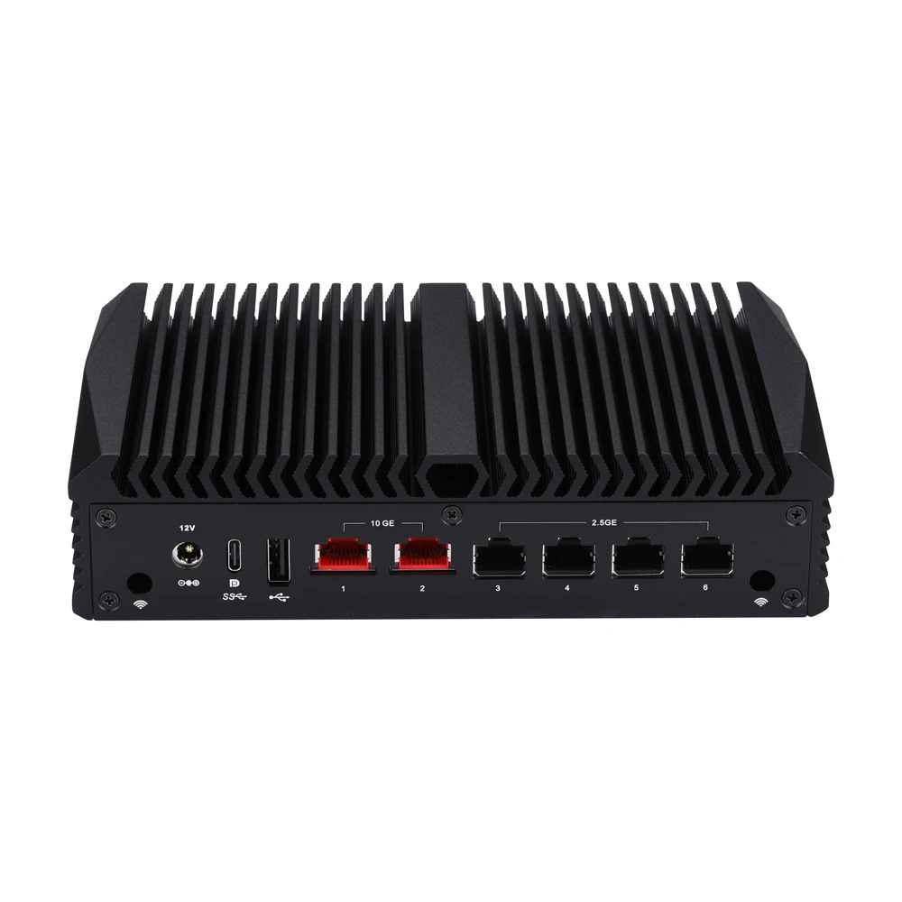 Free Shipping 2 x Marvell AQC113 10 Gigabit LAN,4 x WIntel I226-V 2.5 Gigabit LAN Linux N100 Fanless Mini Computer