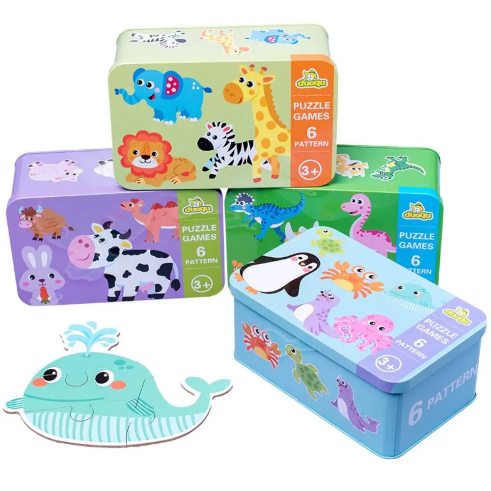 

Multicolor Cartoon Animal Puzzles Color Cognition Number Cognition Developmental Toys Leveled Easy To Difficult Early Learining