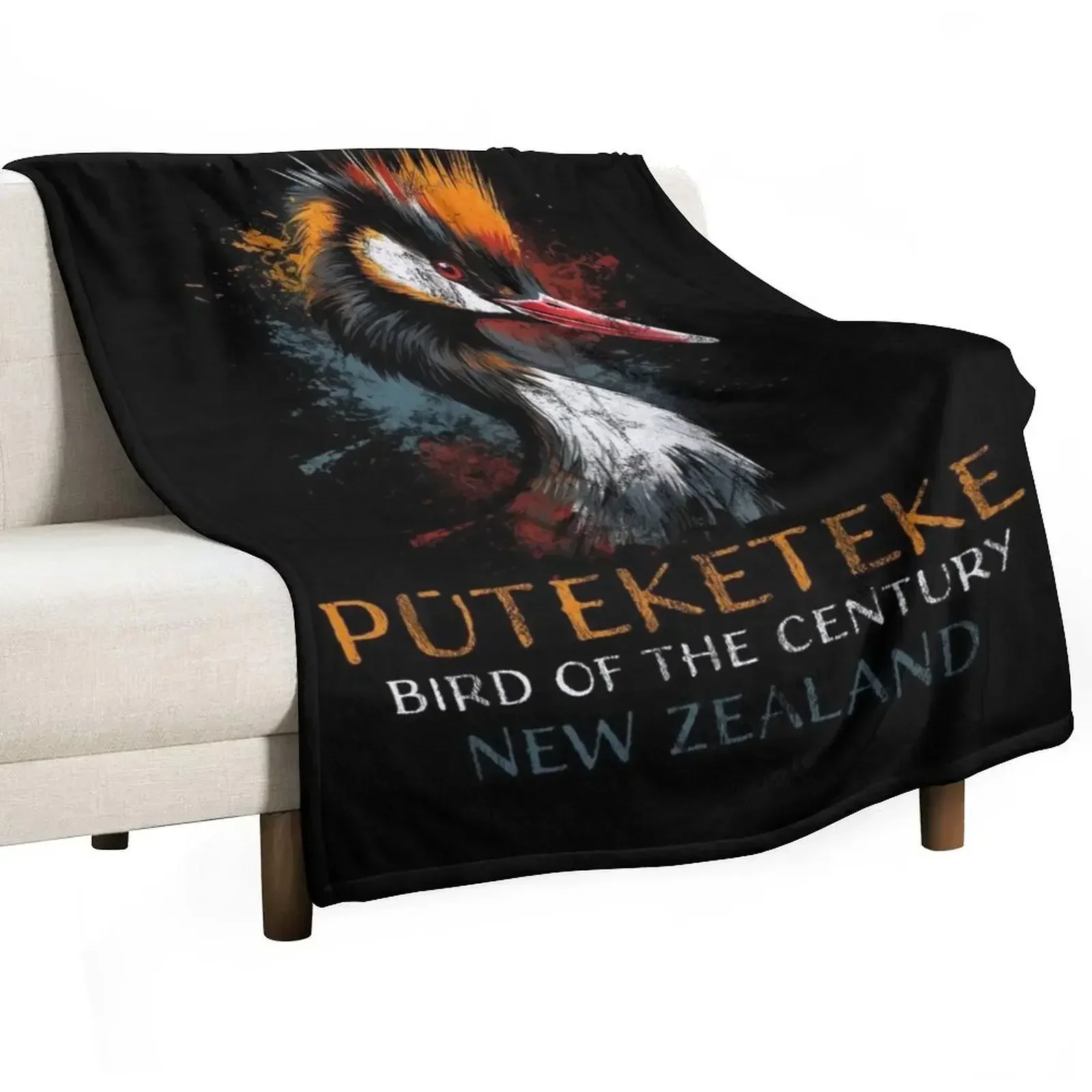 New Zealand Bird of the Century Pūteketeke 2023 Throw Blanket wednesday Hair Single Sofa anime Soft Blankets
