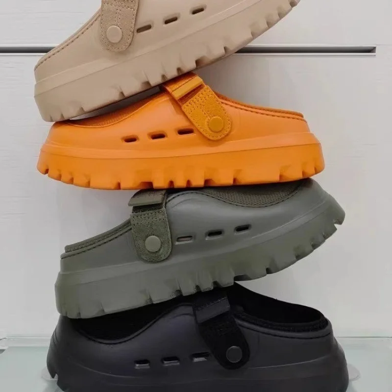 

2025 Summer Men's Outdoor Sandals Slippers Beach Comfortable Thick Soft Clogs Men Casual Water Garden Shoes Men Beach Sandals