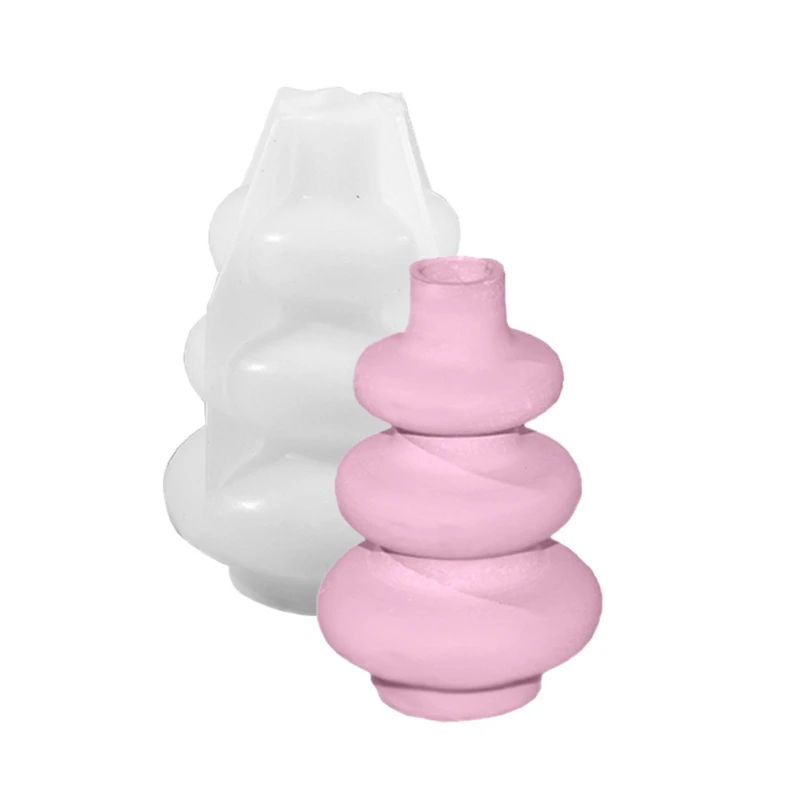 Molde jarrón silicona, moldes para manualidades silicona, elegantes moldes para soporte flores