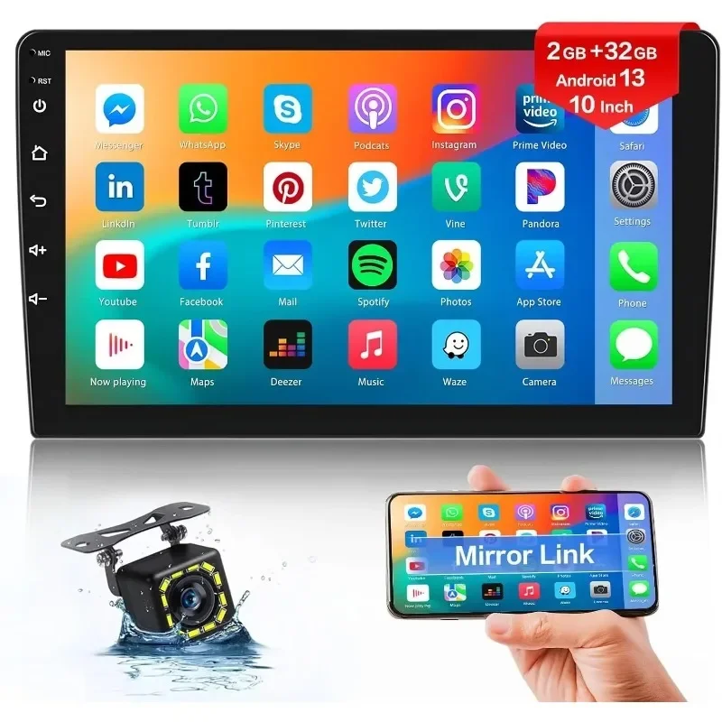 Radio estéreo para coche de 10 pulgadas, GPS para juegos de coche, Navi Android 13 con Carplay y Android, Compatible con ForRam 2009-2012