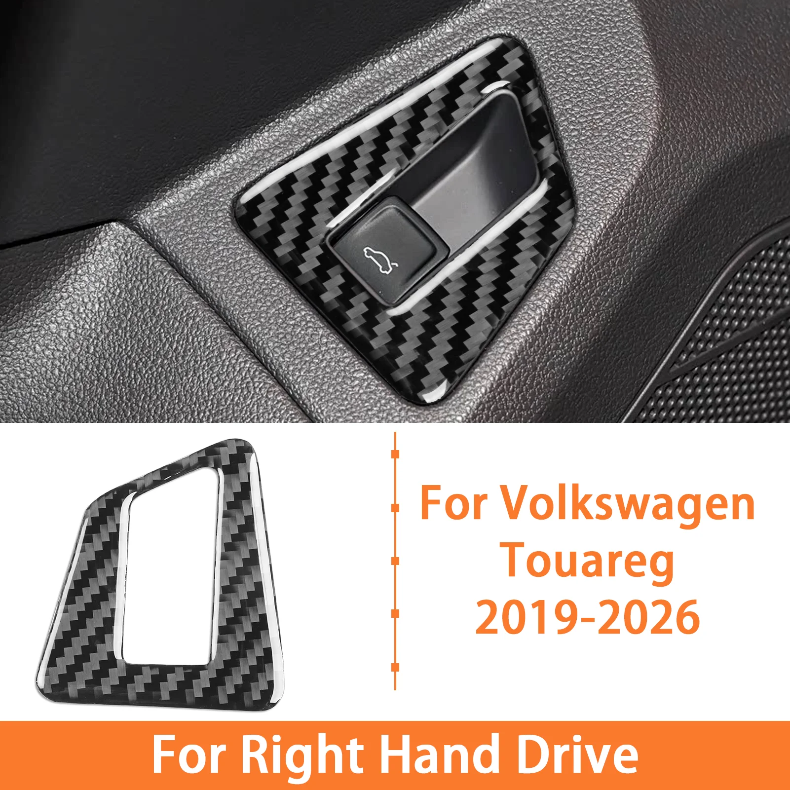 Voor Volkswagen Touareg 2019-2026 Carbon Fiber Interieur Accessoire Stickers Dashboard Ventilatieopeningen Center Console Versnellingspookpaneel