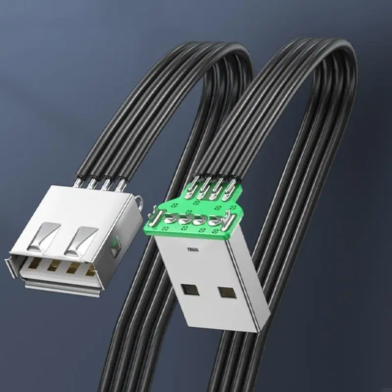 Super płaski, elastyczny kabel USB 2.0 A męski na żeński 90 kątowy przedłużacz do ładowania danych USB męski na żeński prawy/lewy/dół/do — zdjęcie produktu 4