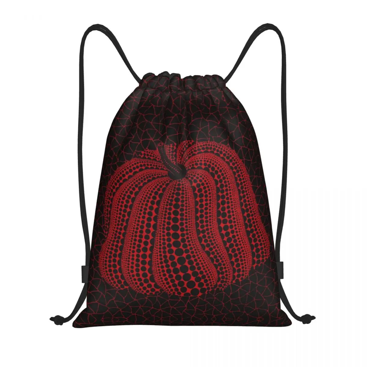 Custom Yayoi Kusama Abstract Art Pumpkin Drawstring Backpack Bags Women Men Lightweight Gym Sports Sackpack Sacks for Shopping