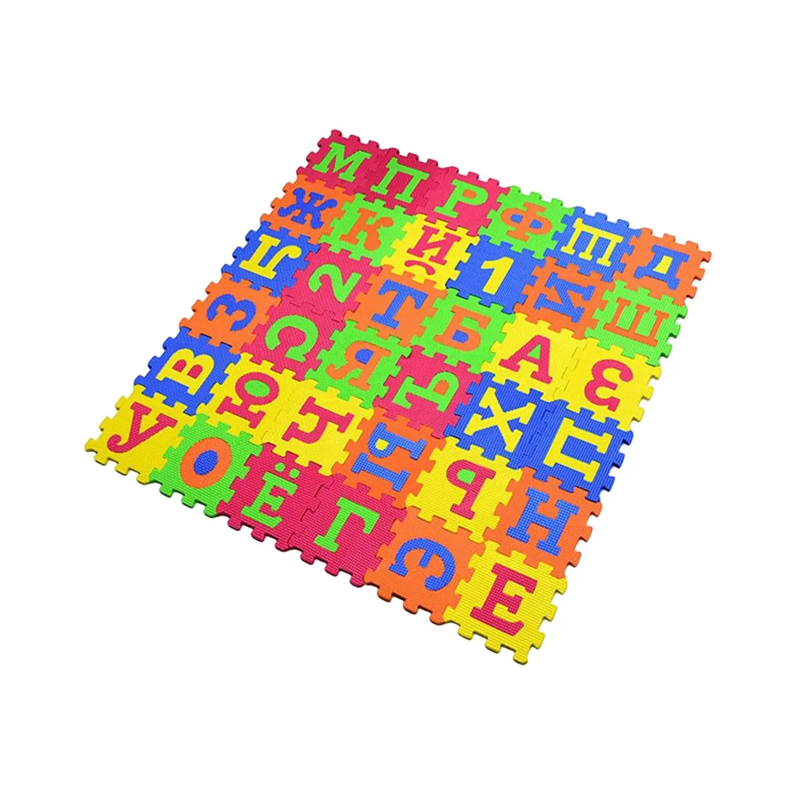 EVA Foam Floor Play Mat Russian Alphabet Exercise Mat Soft for Toddlers Baby