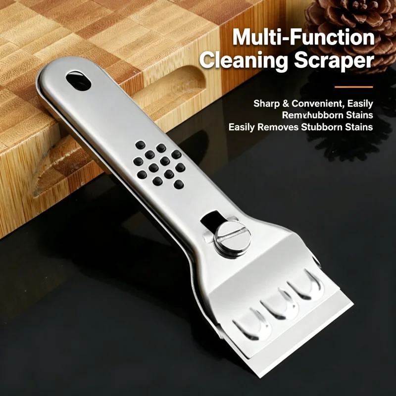

Multifunctional Cleaning Scraper Stainless Steel Remover Tool Stain Removal Blade For Kitchen Tile Wall Floor Paint Glue Residue