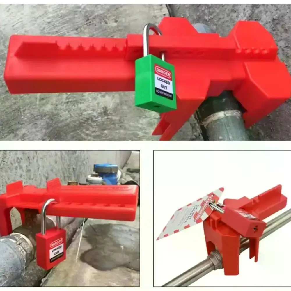 Adjustable Ball Valve Lockout Device DN8-DN50 Industrial Grade Adjustable Safety Lock Tap Water Pipeline Handle Open Isolation