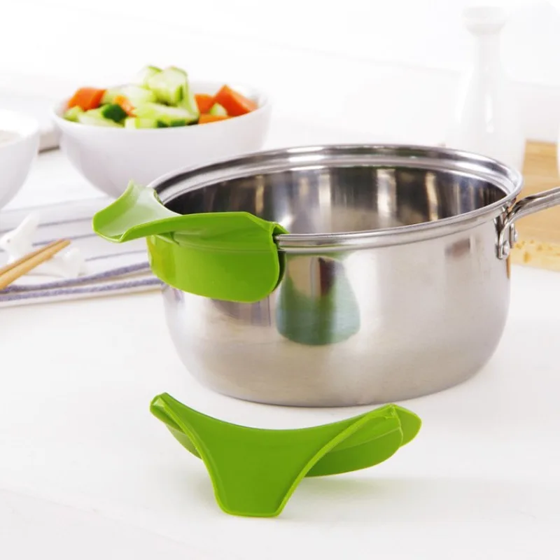 1/2pcs Silicone Round Edge Leakage Sprinkler Pour Nozzle Used in Pots and Bowls Kitchen Duckbill Pot Leak-proof Funnel