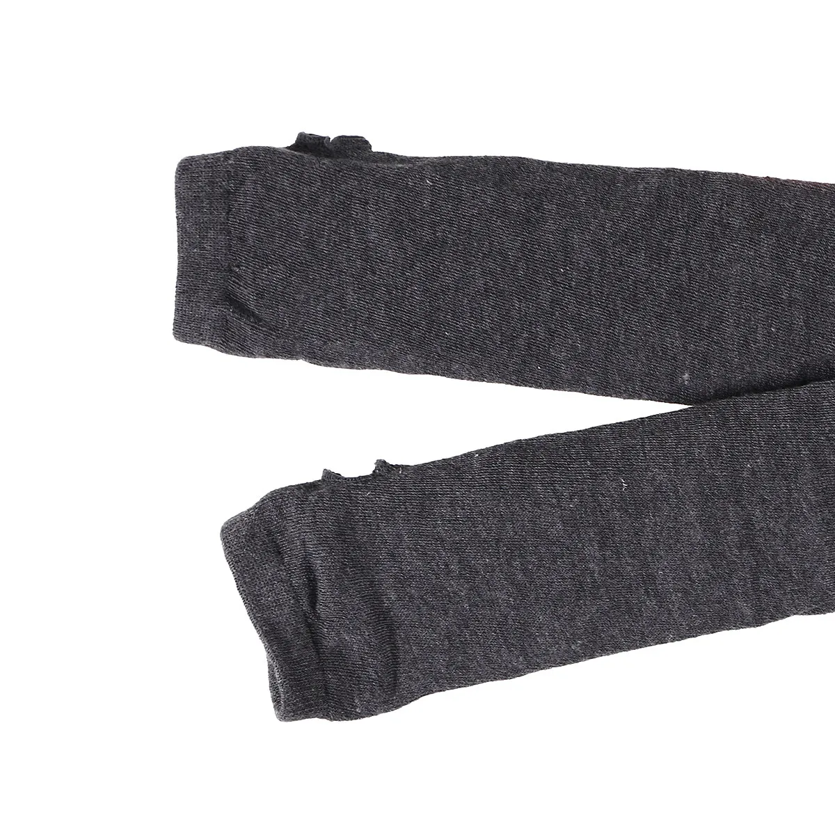 Fingerless Winter Long Gloves Knitted Arm Sleeves Warm Breathable Soft for Women Dark Grey Stylish Casual Office Gift