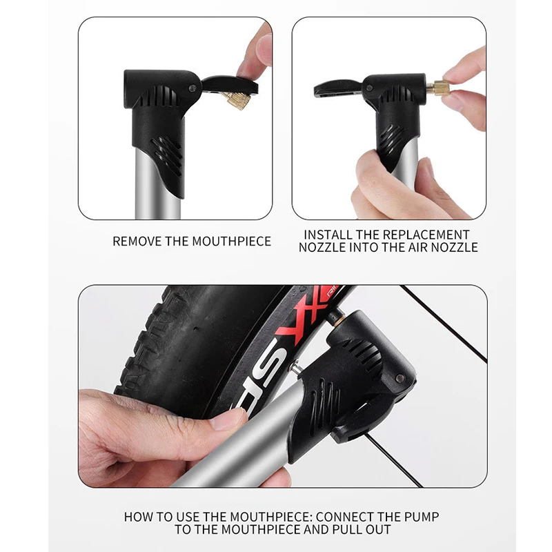 Mini Bicycle Pump Portable Mountain Road  Bike Hand Air Pump Tire Inflator Schrader Presta Valve  Football Inflatable Equipment