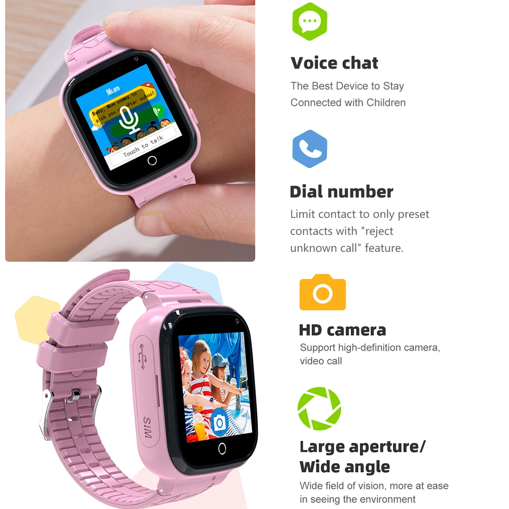 New Kids Smart Watch GPS Tracker SOS Monitor Position Baby Phone Watch Children Smartwatch for IOS Android