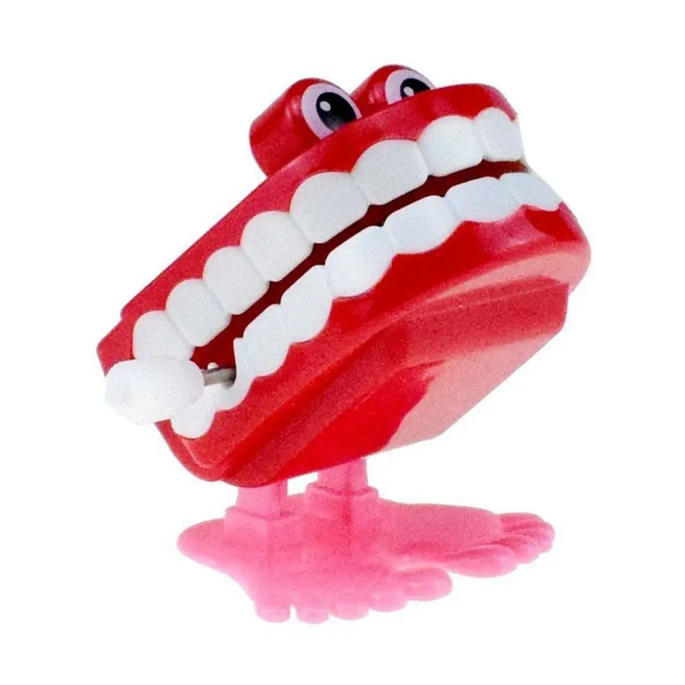 Chomping عمل البلاستيك لعبة هزازة مضحك لطيف عقارب الساعة لعبة شكل الأسنان لعبة طب الأسنان هدية عيد الميلاد