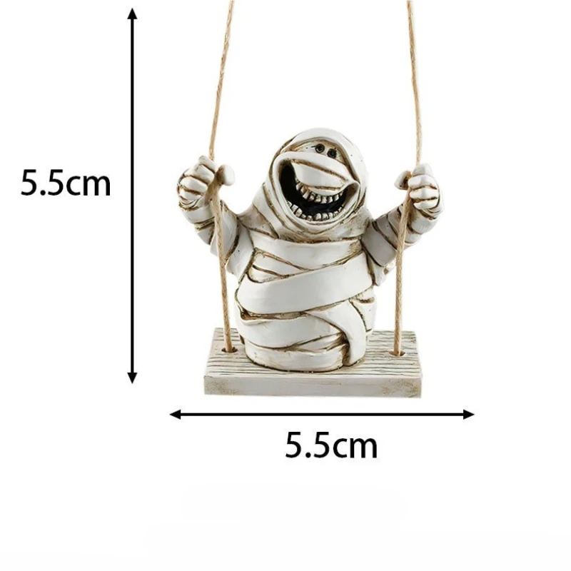 1 PC Halloween Mummy Figurines Resin Hanging Ornament Festival Decoration For Garden Yard Tree Fence Unique Home Decor Accessory