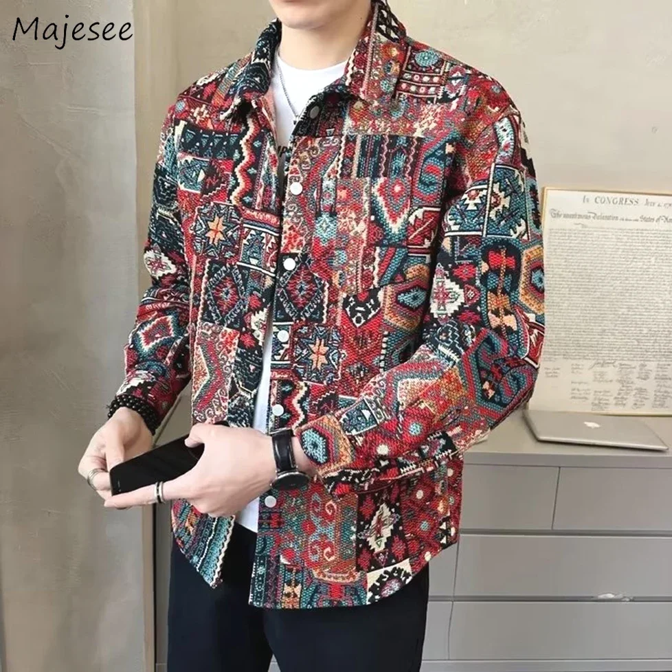 

Indie Folk Style Jackets Men Coat Vintage Mature Embroidery Holiday Streetwear Handsome Personality Fashion Ins Chaquetas Hombre