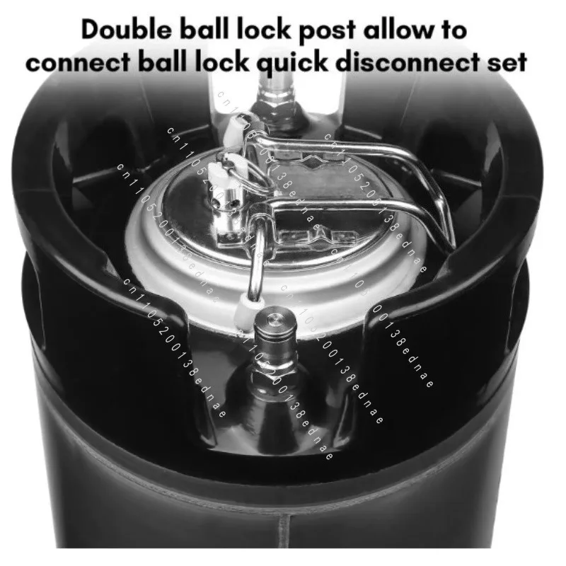 Keg Rubber Handle Barrel Stainless Steel Homebrew Growler Leak Proof Top Lid Beer Bucket Ball Lock Type