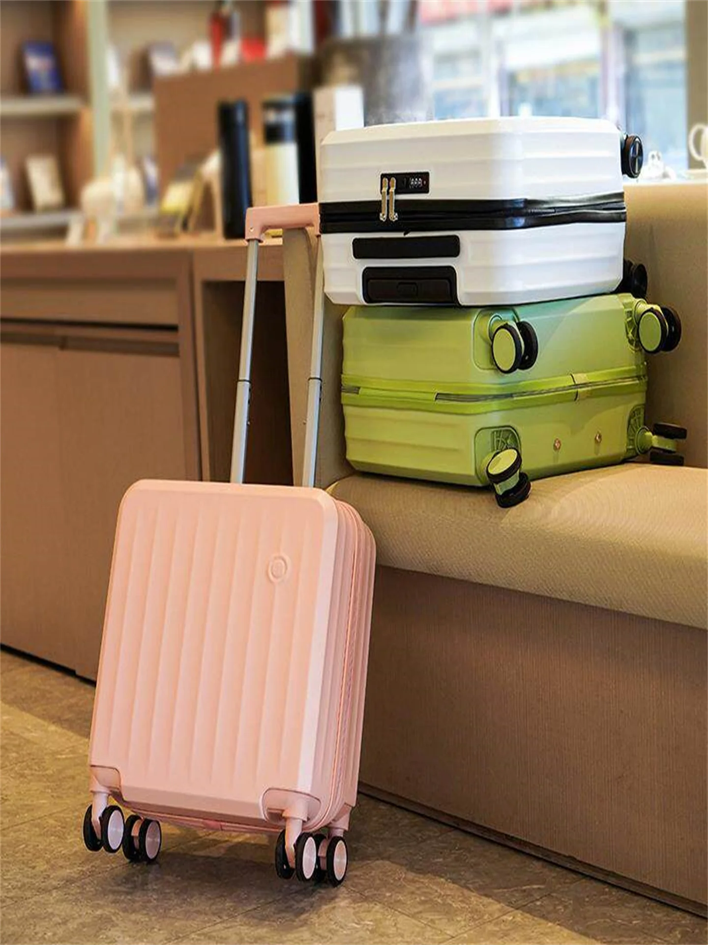 pure-color-18-inch-carry-on-suitcase-new-high-aesthetic-trendy-unisex-travel-bag-simple-fashion-password-pull-rod