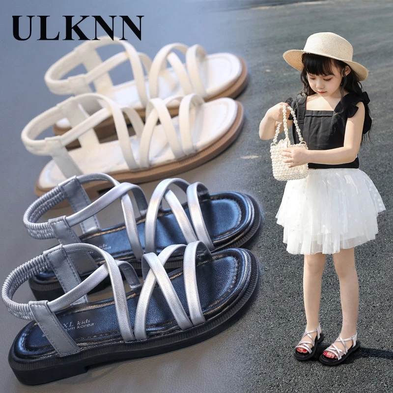 

Children's Roman Sandals For Girls 2024 New Summer Soft Soled Beach Shoes For Children Little Girls Every Match Princess Shoes