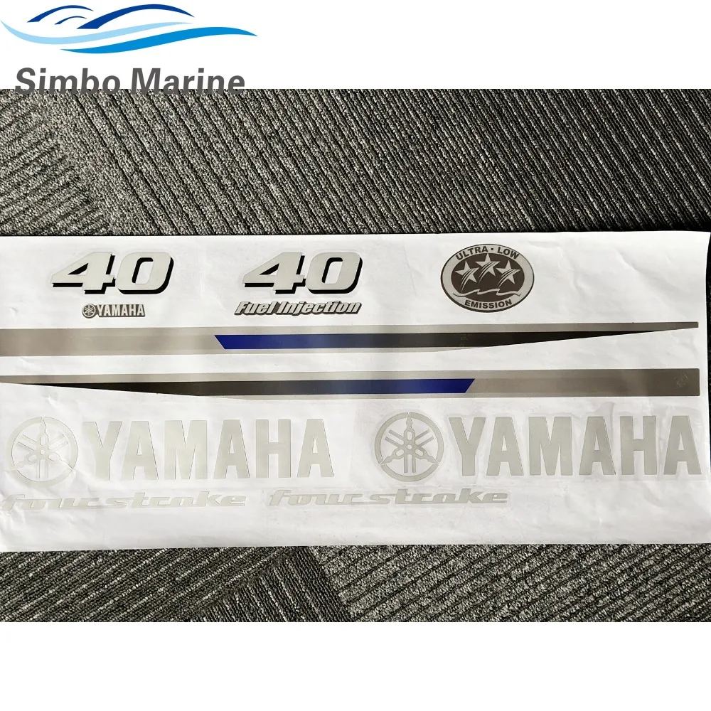 Decals Sticker Set For Yamaha 40HP Four Stroke Outboard Engine reproduction