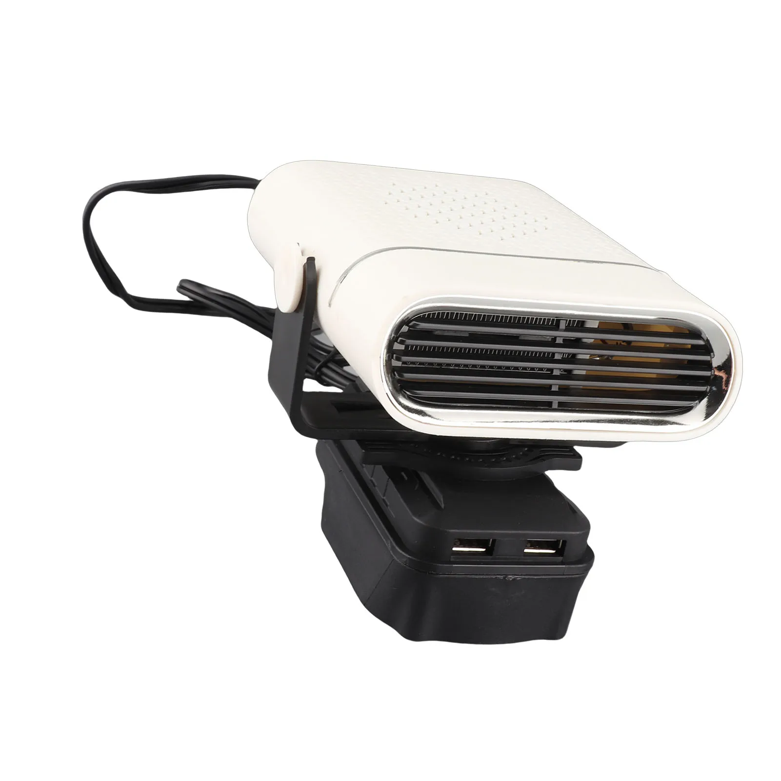 

Небольшой обогреватель с питанием от аккумулятора, вращающийся на 360 градусов, регулируемый наклон 160 градусов, 2-скоростной автомобильный обогреватель, обогреватель, обогреватель