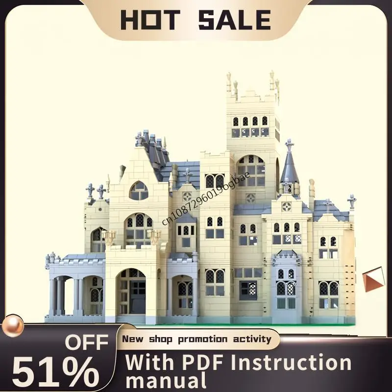 

Новый 4368 шт. Moc Европейский средневековый вид на улицу Lyndhurst Mansion Модель Строительные блоки Diy Творческие идеи Детские игрушки Подарок на день рождения