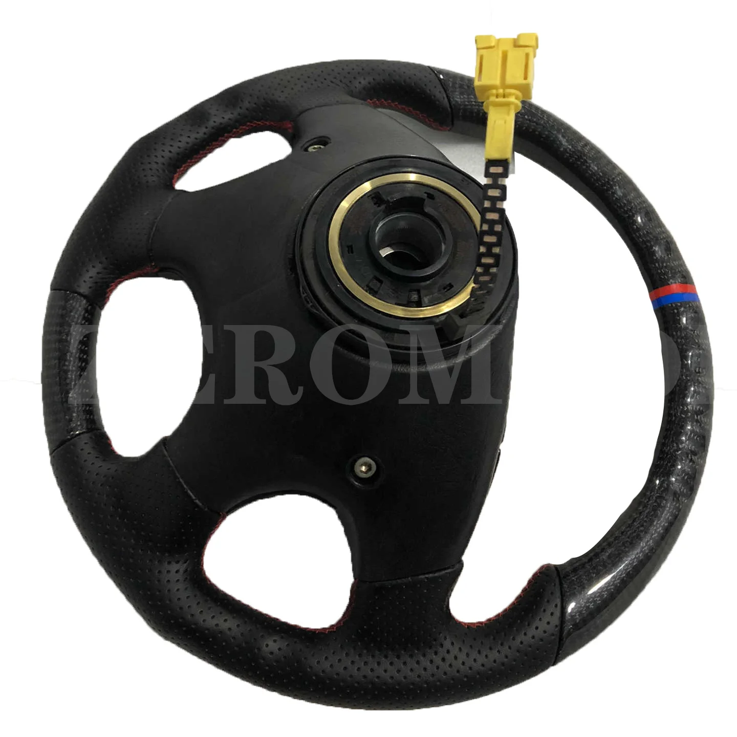 Replacement Real Carbon Fiber Steering Wheel with Leather for VW Volkswagen Golf 3 Mk3 JETTA