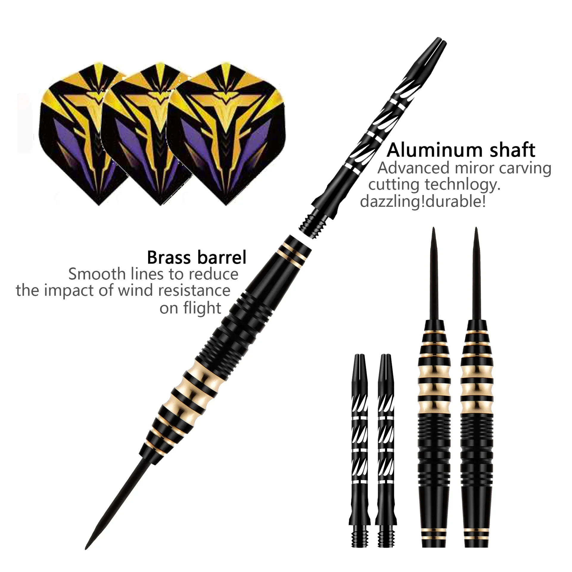 

23G Professional Pin Darts Tournament Entertainment Brass Darts Throwing Game Target Supply Classic Model 3PCS/SET