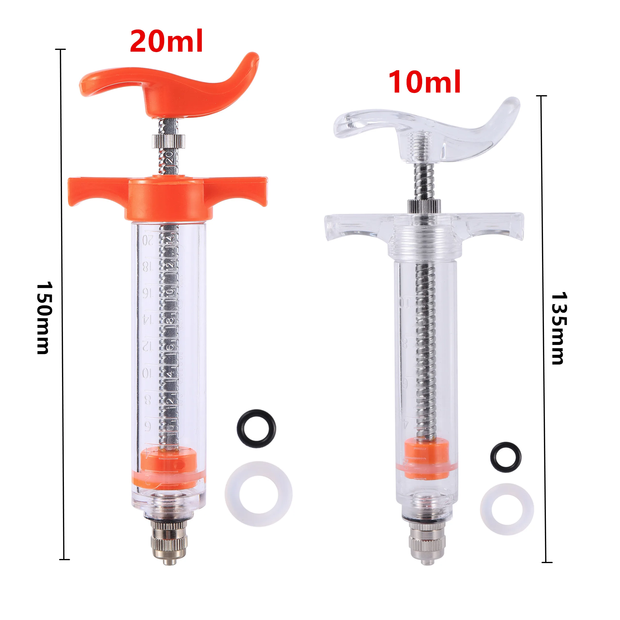 1 Pc 10ml/20ml Parrot Chick Feeding Syringe Water Tool Needle with Straight Tube Bird Raising Pet Bird Feeding Supplies