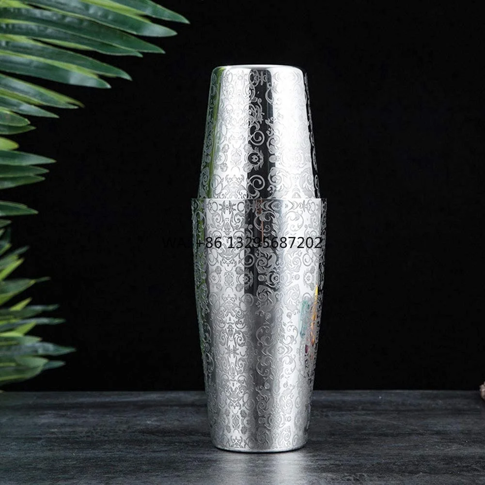 

Прямая продажа с фабрики, индивидуальный логотип, набор коктейльных шейкеров Boston, нержавеющая сталь, медь, серебро, шейкер для бара, изготовленный из металла, ПК, изготовление коктейлей