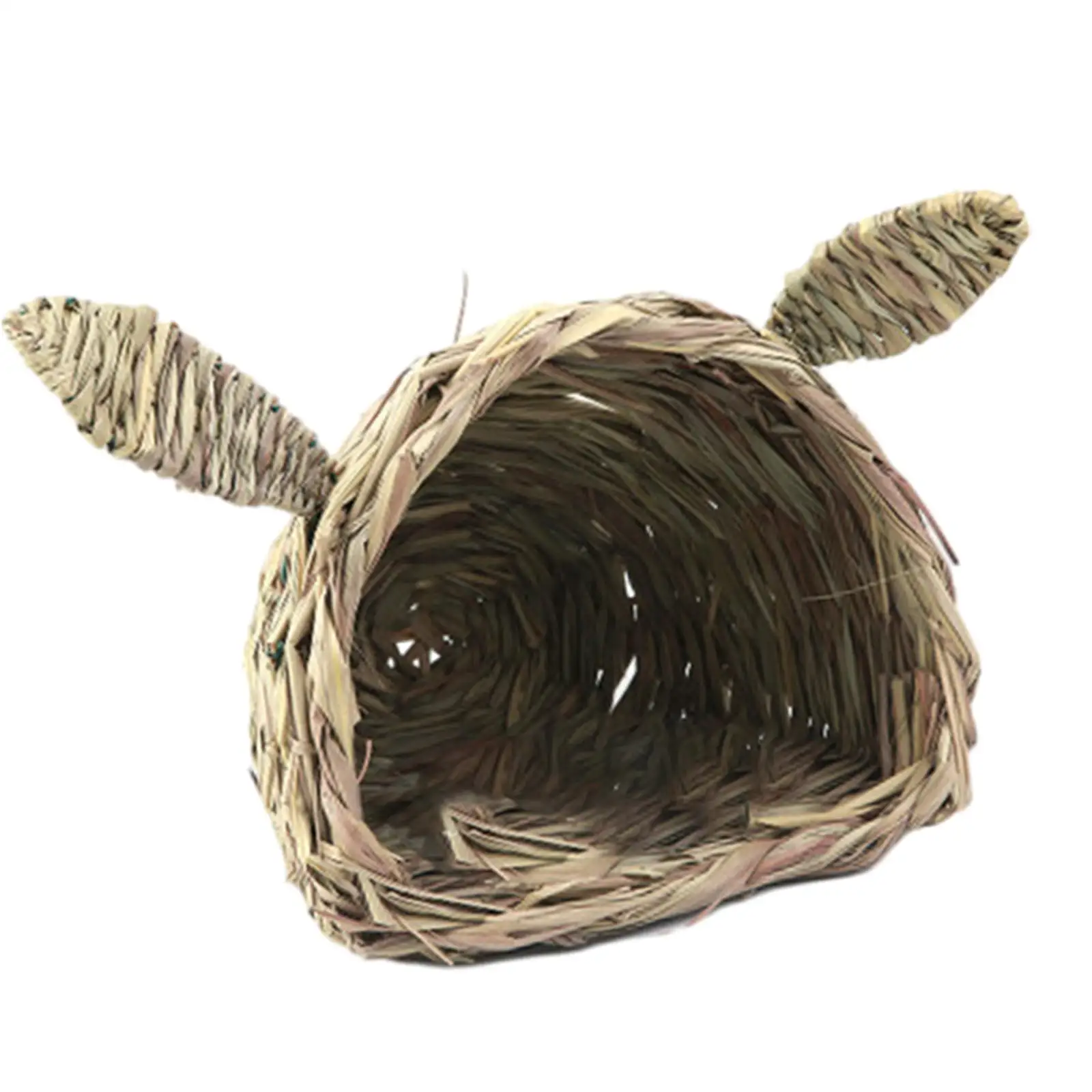 Rabbit Straw Nest, Bunny Grass Tunnel Handmade Woven Chew Toy, Hideaway Hut Toy Warm Hideaway Hut for Bunny Little Animals,