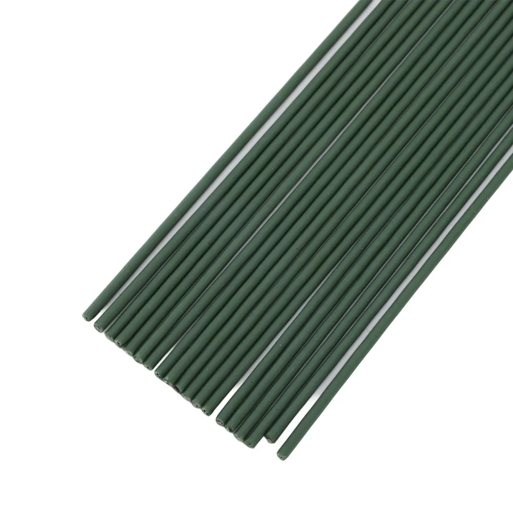 40PCS Bendable Plant Stake Plastic Coated with Orchid Clips and Twist Ties Plant Support Stick Reusable Easy To Use