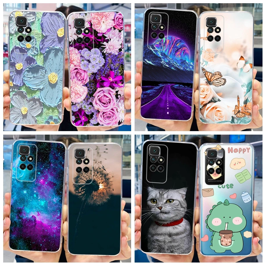 For Xiaomi Redmi 10 2022 Case Fashion Space Cartoon Soft Silicone Back Cover For Xiaomi Redmi 10 Prime 2022 Funda Redmi10 Bumper