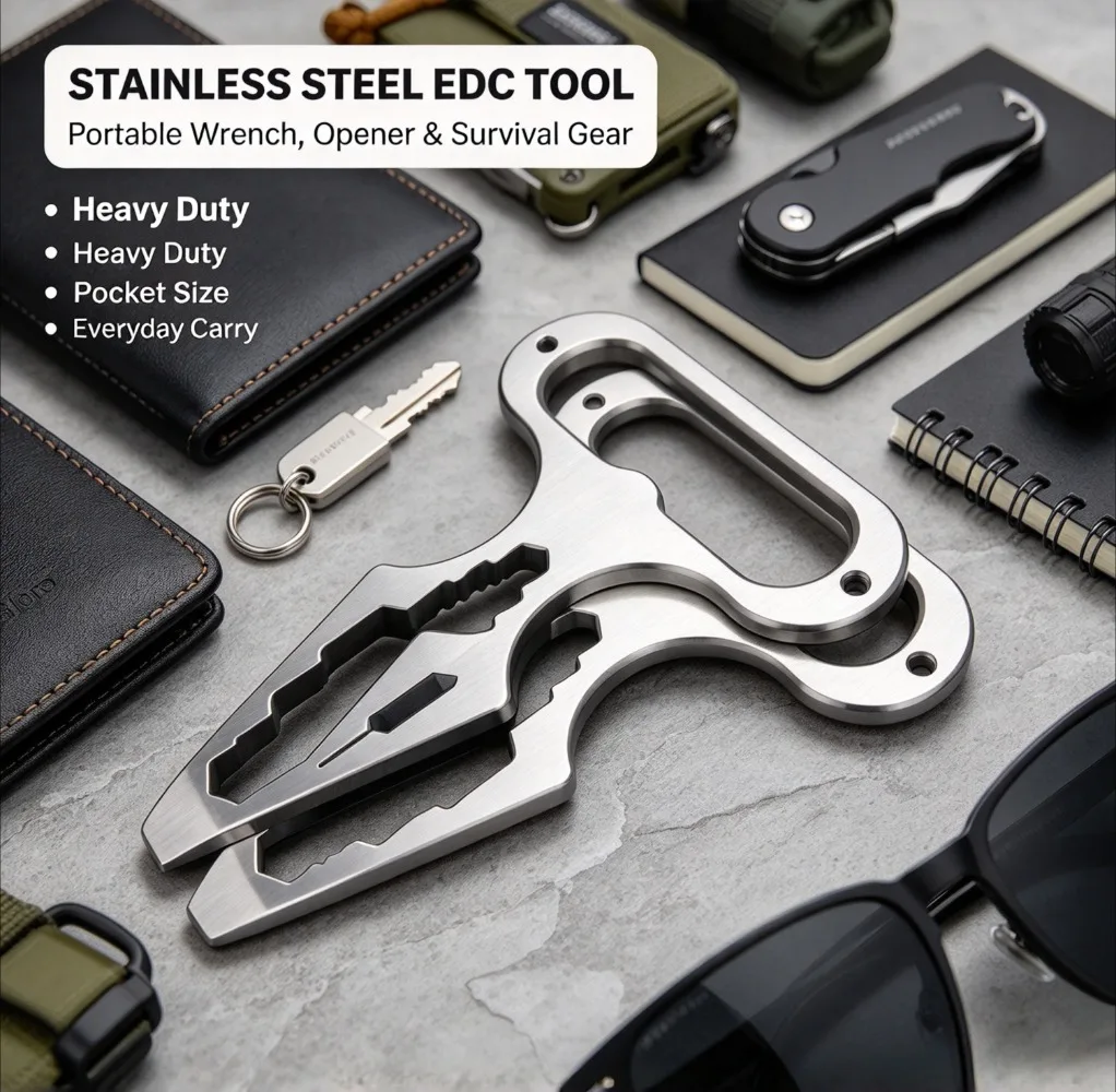 Self Defense Wrench Key Tool Multifunction Bottle Opener Emergency Window Breaker Outdoor Camping Survival Supplies Set