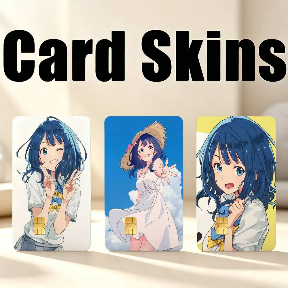 Anna Y-Yanami Makeine  1Set 4Pcs Card Skin Stickers, Waterproof Decorative Film for Credit Debit Bank Bus IC Cards