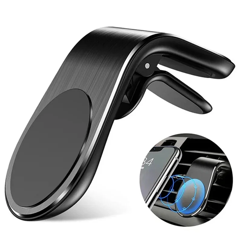 Suporte Magnético para Celular com Fixação em Saída de Ar para Carro, Suporte de Navegação GPS para iPhone 17 16 15 Xiaomi Huawei Realme OPPO
