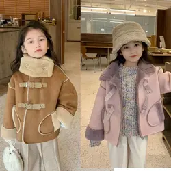 Kids Coat Boys And Girls Jacket Plush Composite Imitation Rabbit Hair Soft Warm Coat Top Autumn Winter New Children's Clothing