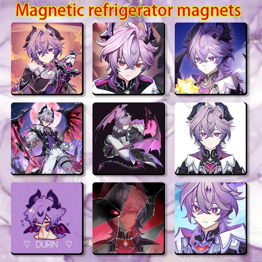 

Genshin Impact Durin Fridge Magnet Square Stickers Personalize Home Decor Souvenirs Gift