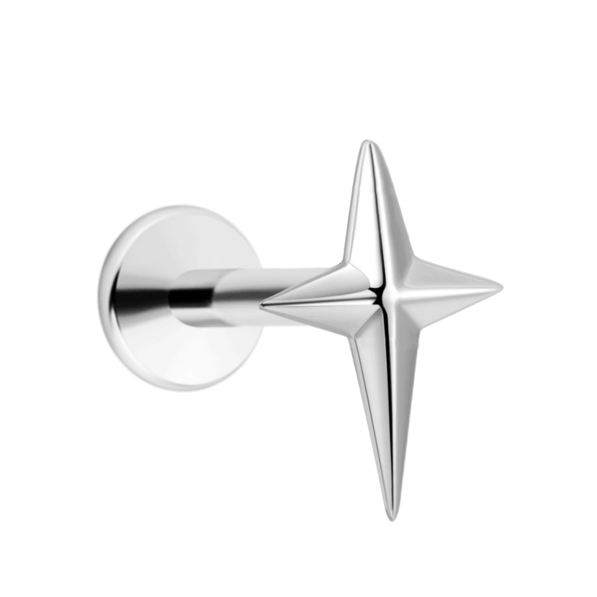 Titanium Star Threadless Piercing Earring for Cartilage