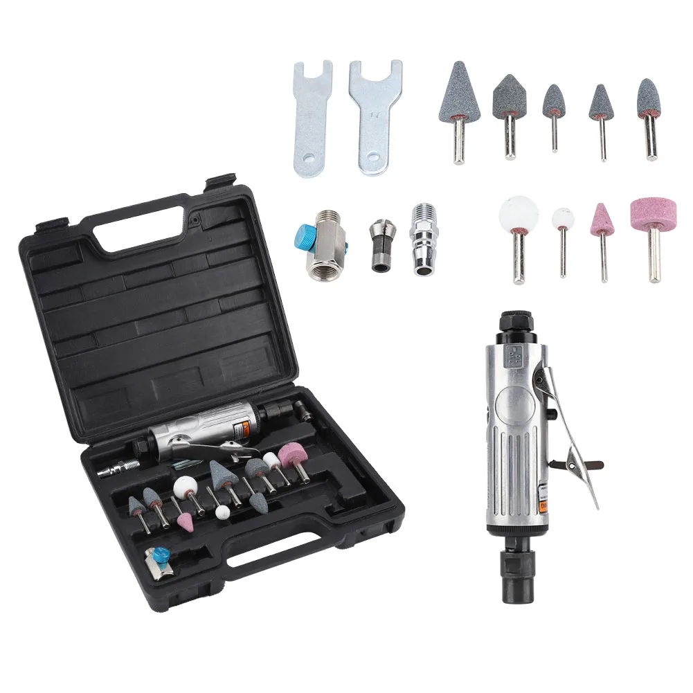 Air Die Grinding Air Die Grinder Pneumatic Grinding Tool Air Grinder Polishing Engraving Kit 1/4