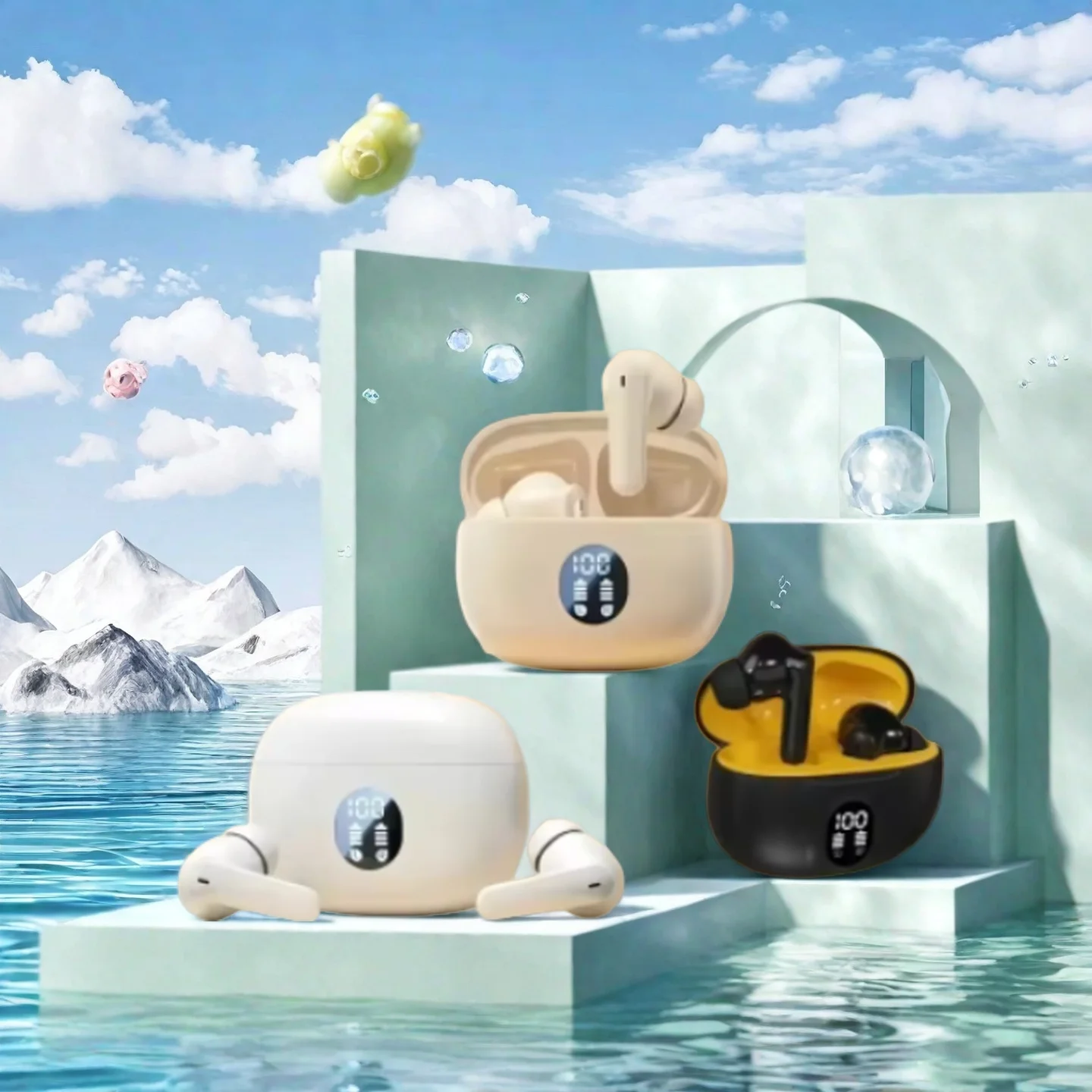 Original TWS Wireless Headphones Game Bluetooth Headphones with Microphone Noise Reduction High Fidelity Bass Earphones