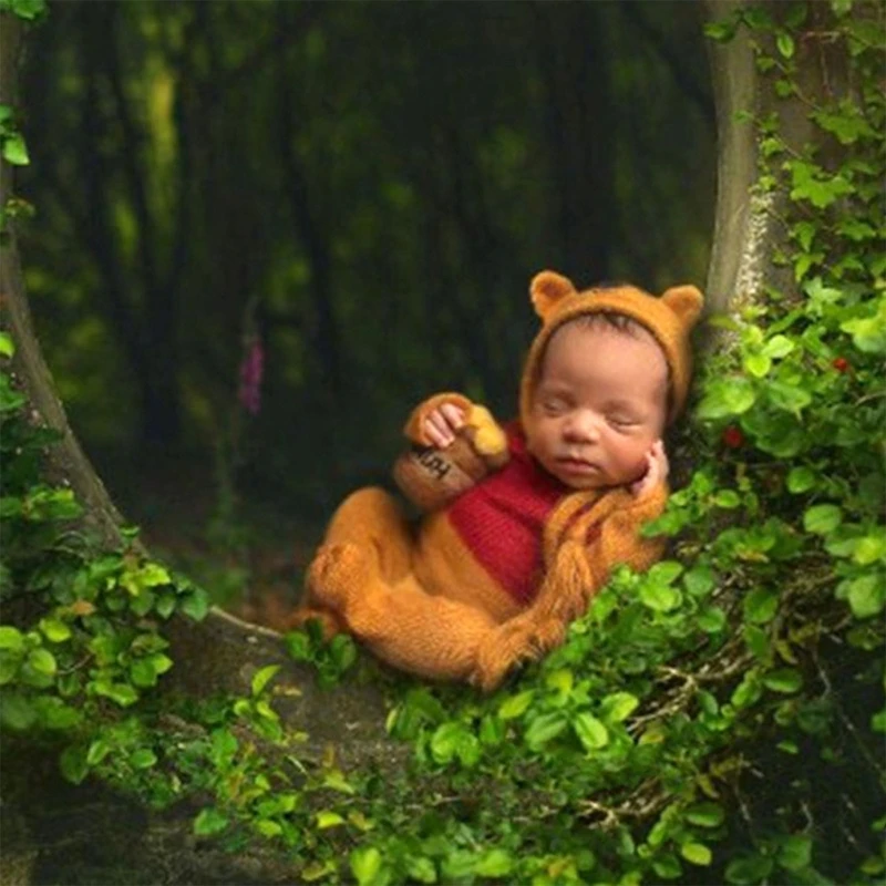 chapeau barboteuse Cosplay pour bébé ours, tenue séance Photo, cadeau fête pour filles garçons